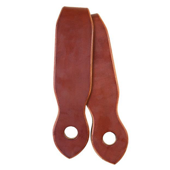 Single-Ply Premium English Bridle Leather Slobber Straps - Chestnut